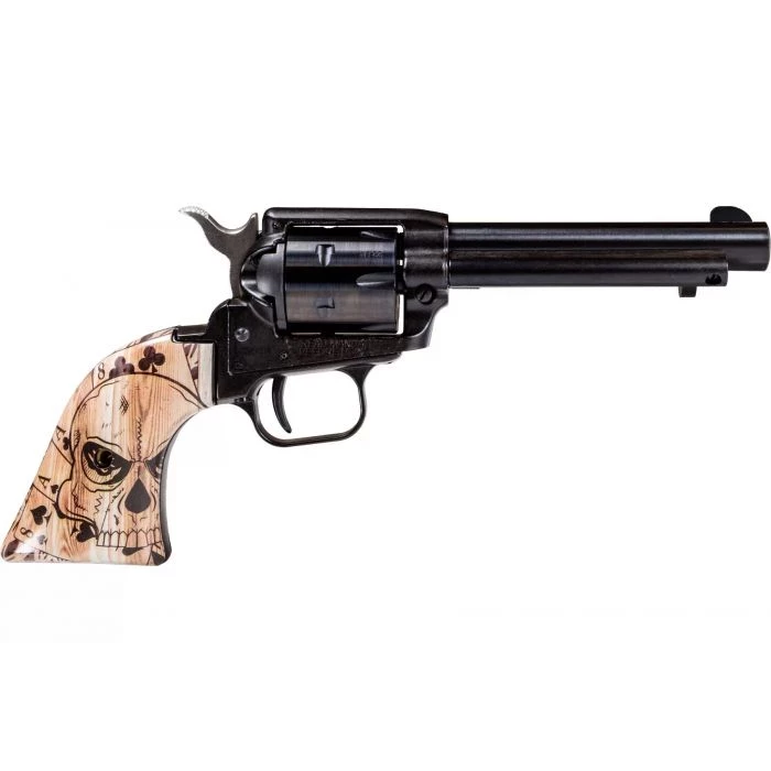 Heritage Rough Rider Revolver - Black | .22 LR | 4.75" Barrel | 6rd | Dead Man's Hand Grips