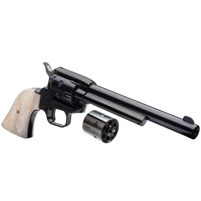 Heritage Rough Rider Revolver - Black | .22 LR / .22 WMR | 6.5" Barrel | 6rd | Altamont White Pearl Grips